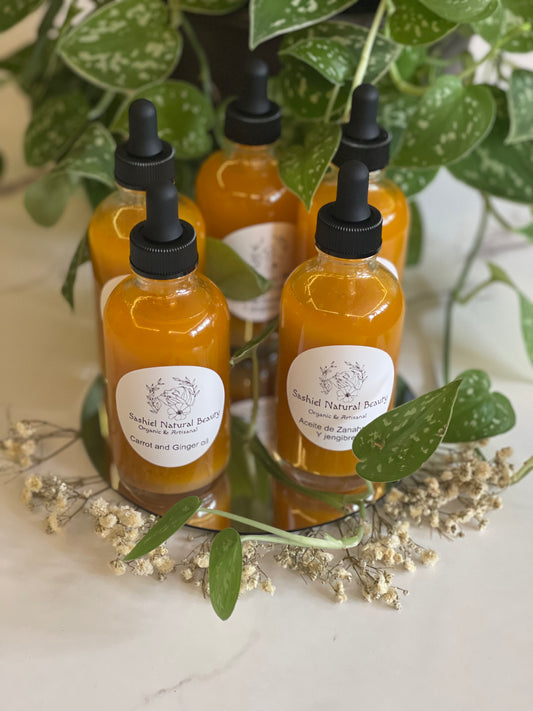 carrot and ginger hair oil